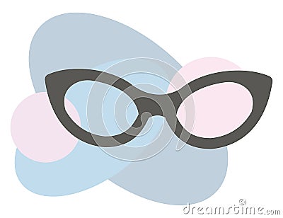 Old fashioned glasses, icon Vector Illustration