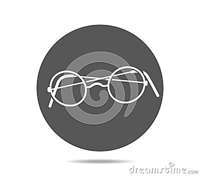 Old fashioned glasses. Vintage glasses Vector Illustration