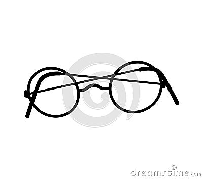 Old fashioned glasses. Vintage glasses Vector Illustration