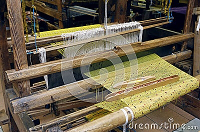 An old fashioned loom Stock Photo