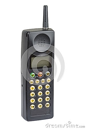 Old fashioned mobile phone Stock Photo