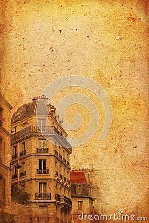 Old-fashioned paris france Stock Photo