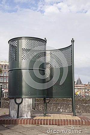Old fashioned public toilet in amsterdam Stock Photo