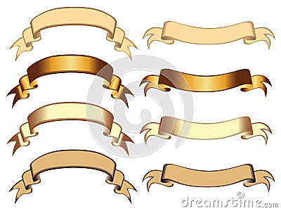 Old fashioned ribbons Vector Illustration