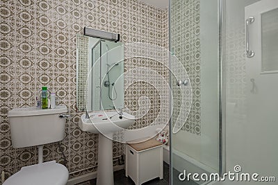 Old fashioned shower room Editorial Stock Photo