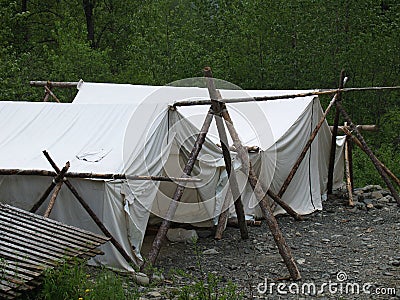 Old-Fashioned Tents Stock Photo