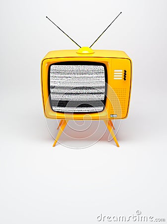 Old fashioned TV set Stock Photo