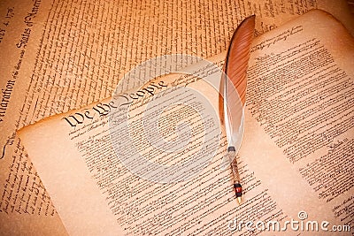 Old fashionet American Constitution Stock Photo