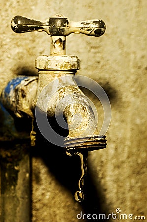 Old Faucet Stock Photo