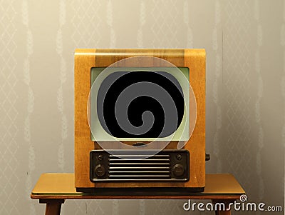 Old Fifties Television Stock Photo