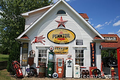 Old Filling Station Editorial Stock Photo