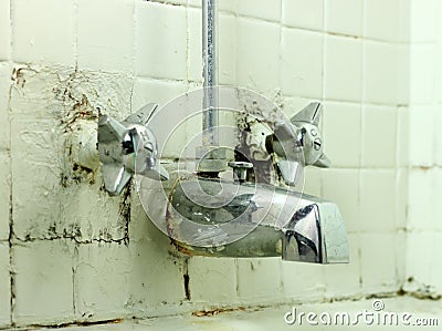 Old Filthy Faucet Stock Photo