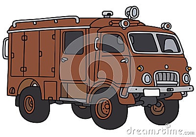 Old fire truck Vector Illustration