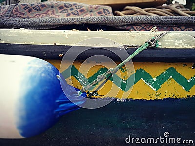 Old fishing boat close-up detail Stock Photo