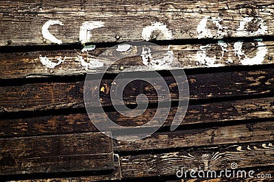 Old fishing boat wood boards texture Stock Photo