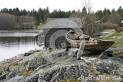 Old fishing village Stock Photo