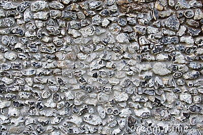 Old Flintstone Wall Stock Photo