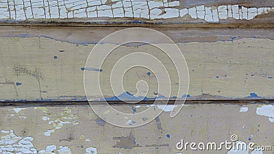 Old Floor Striped Planks. Vintage White Timber with Painted Ornaments. Stock Photo