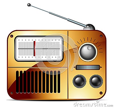 Old FM radio icon Vector Illustration