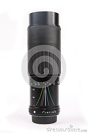 Old focusing lens Stock Photo