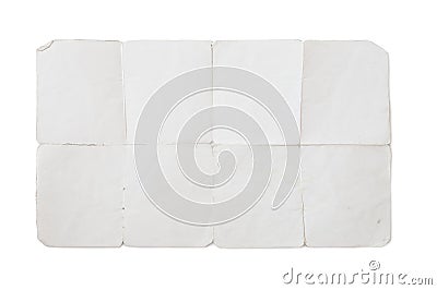 Old folded paper with clipping path included Stock Photo