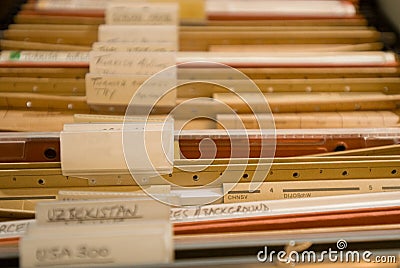 Old folder cabinet Stock Photo