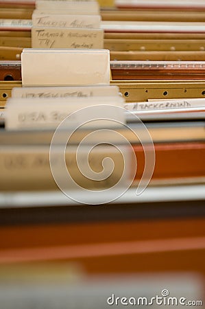 Old folder cabinet Stock Photo