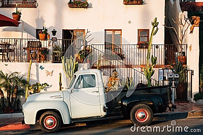 Old Ford F100 truck in San Clemente, California Editorial Stock Photo