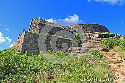 Old Fort Barrington in St. Johnâ€™s Antigua Stock Photo