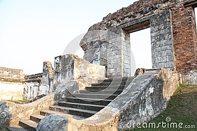 Old fort at benteng lama Stock Photo