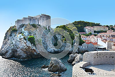 Old fort Lovrijenac in Dubrovnik, Stock Photo
