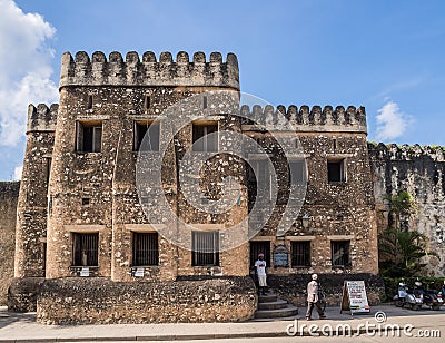 Old Fort (Ngome Kongwe) in Stone Town, Zanzibar Editorial Stock Photo