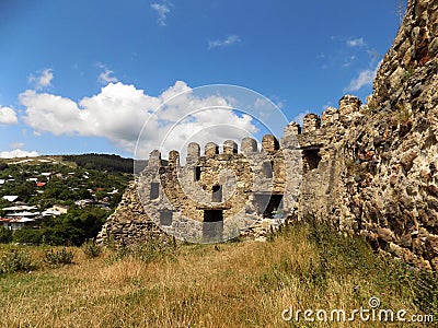 Old fortress wall, Surami Castle, Georgia Stock Photo