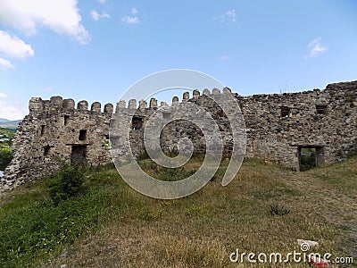 Old fortress wall. Surami Castle, Georgia Stock Photo