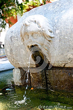 Old fountain in Buzet, Croatia Stock Photo