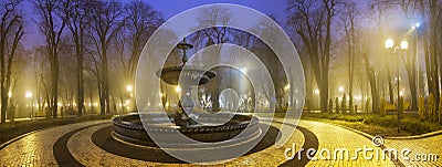 Old fountain in Mariinsky Park Stock Photo