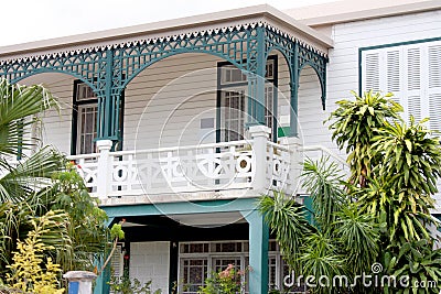 Old French colonial house Stock Photo