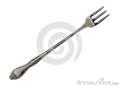 Old fruit fork isolated on a white background Stock Photo