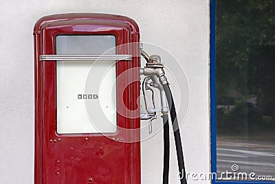 Old Fuel Filling Column Stock Photo