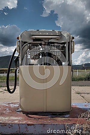Old fuel pump Stock Photo
