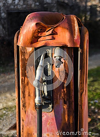 Old Fuel Pumps Stock Photo