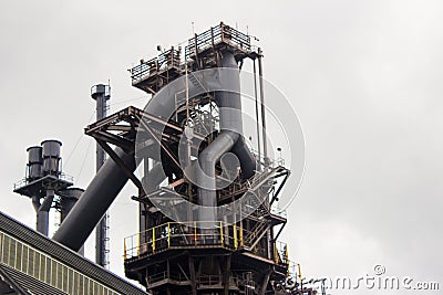 Old furnace of a foundry industry complex. Stock Photo