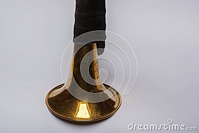 Old gamekeeper trumpet horn Editorial Stock Photo