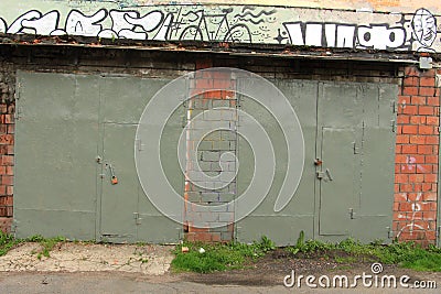 Old garage Stock Photo