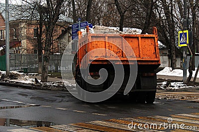 An old garbage truck Stock Photo