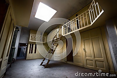 Old garderobe room Stock Photo