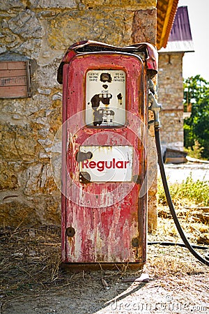 Old gas pump Stock Photo