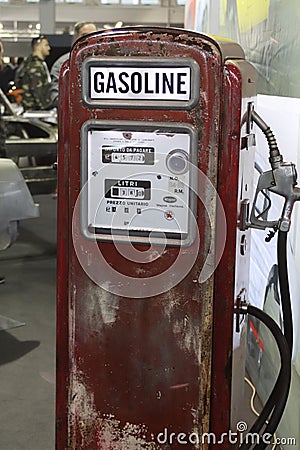 An old Gasstation only for Oldtimers? Editorial Stock Photo