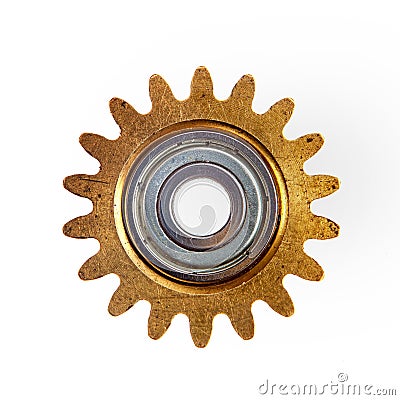 Old gear isolated Stock Photo