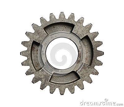 Old gear wheel rusty cogwheel Stock Photo